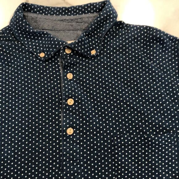 Merona Polka Dot 1/4 Button Down Sz. XL - Picture 2 of 5